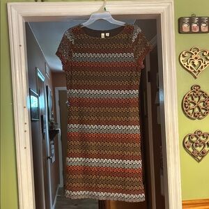 Elegant Striped Knit Dress